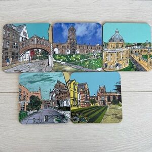 Melamine Coasters Emmeline Simpson's Oxford Inspired Designs - Set of 5
